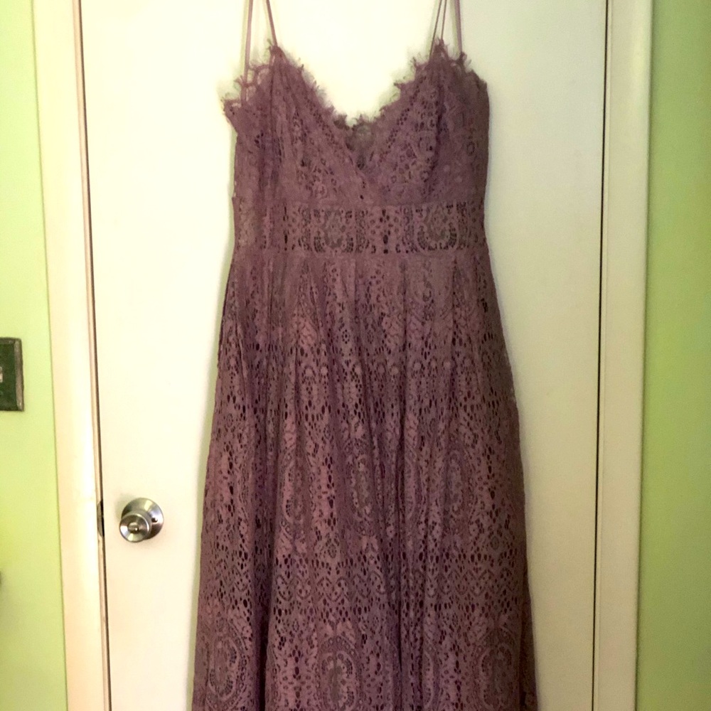 Mauve spaghetti strapped dress